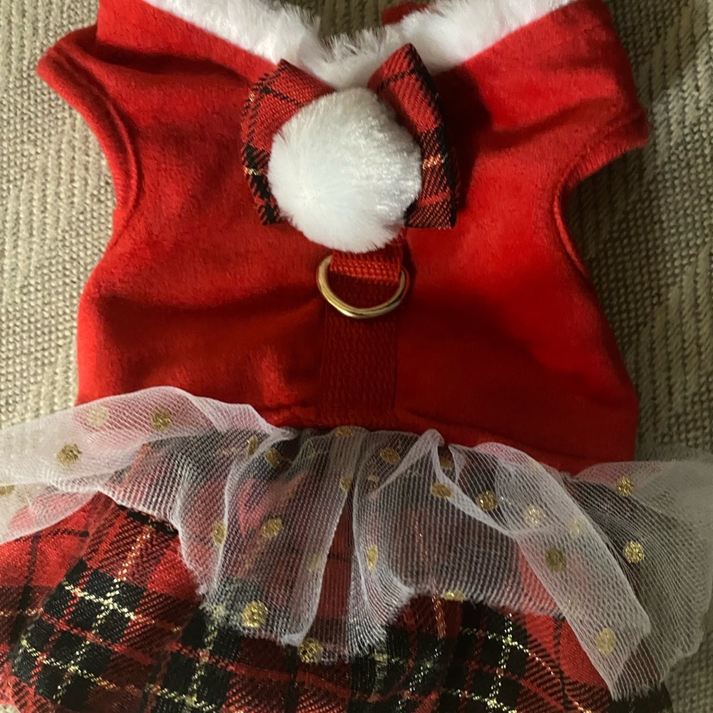 Forever Friends Mrs. Claus Dog Harness Dress